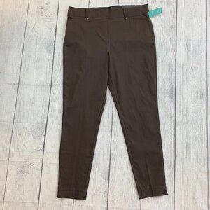 Maurices Pants sz Large Reg 12 Skinny Ankle Brown Pull on  Inseam 28" New NWT